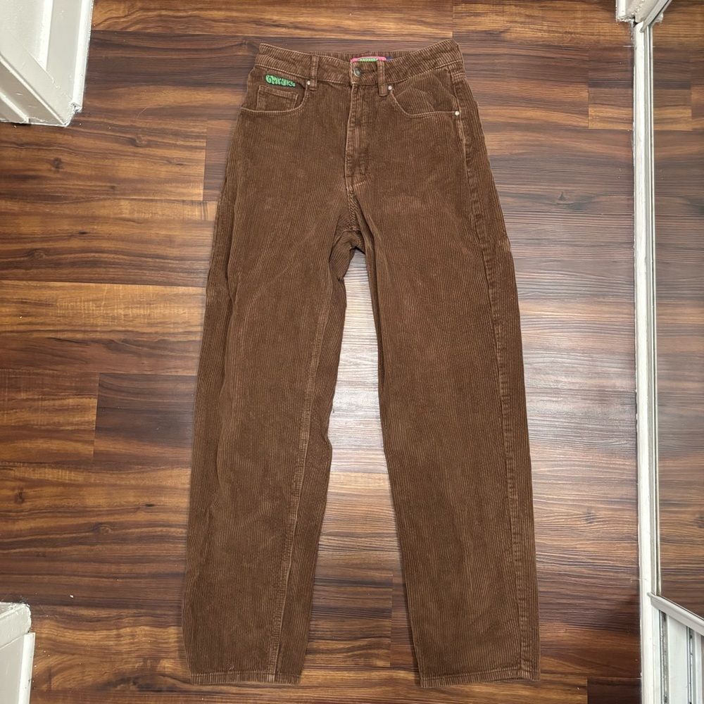 Empyre Women’s Sz 4 Brown Corduroy Tori Relaxed Straight Leg Pants Skater